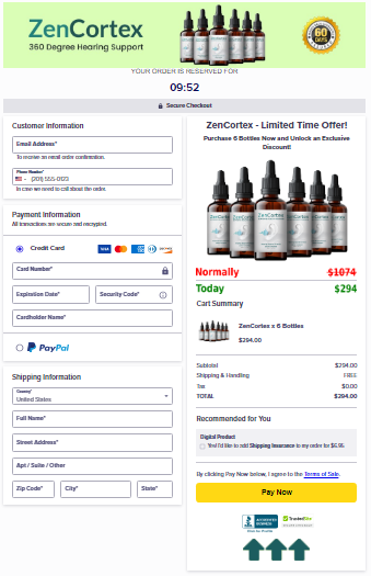 ZenCortex Secured Checkout Form